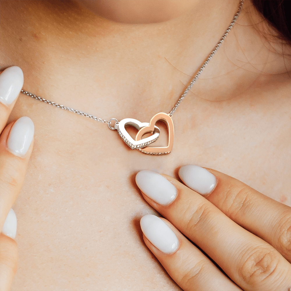 To My Best Friend | Amazing Companion | Interlocking Hearts necklace