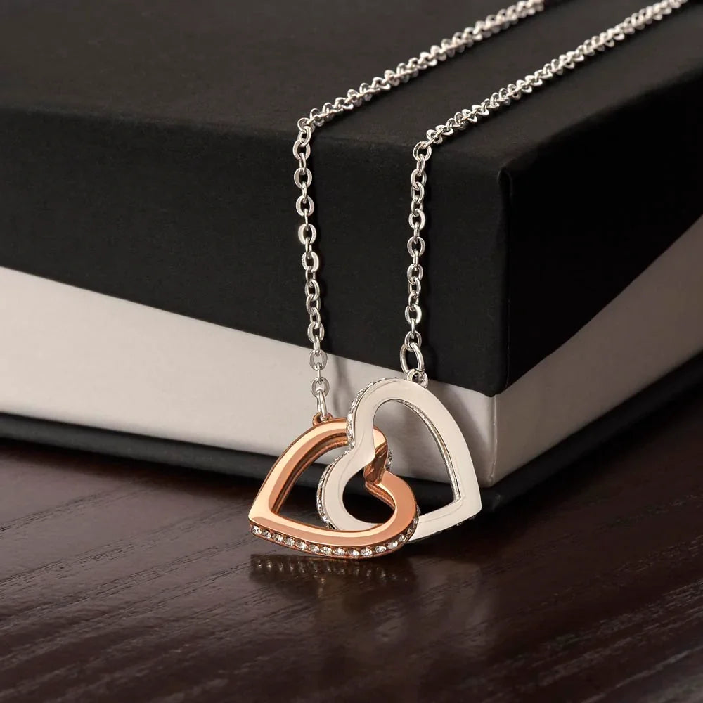 To My Beautiful Soulmate | The Day I Met You | Romantic Gift For Your Soulmate | Interlocking Hearts necklace