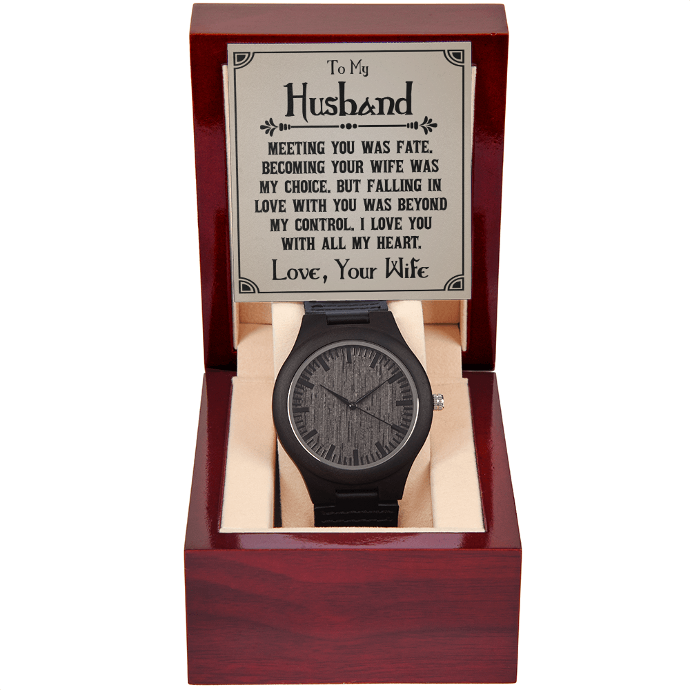 To My Husband Wooden Watch for Men, Gift for Husband, Valentines Day Gift for Him, Husband Gift, Watch for Husband