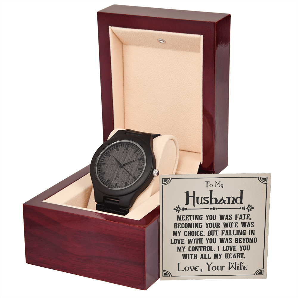 To My Husband Wooden Watch for Men, Gift for Husband, Valentines Day Gift for Him, Husband Gift, Watch for Husband