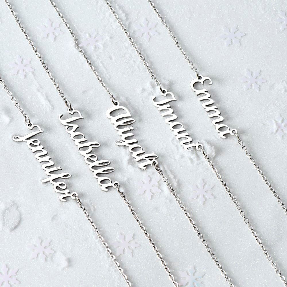 Name Necklace, Custom Name Jewelry, Christmas Gifts For Her, Daughter Personalized Name Necklace, Christmas Jewelry For Mom