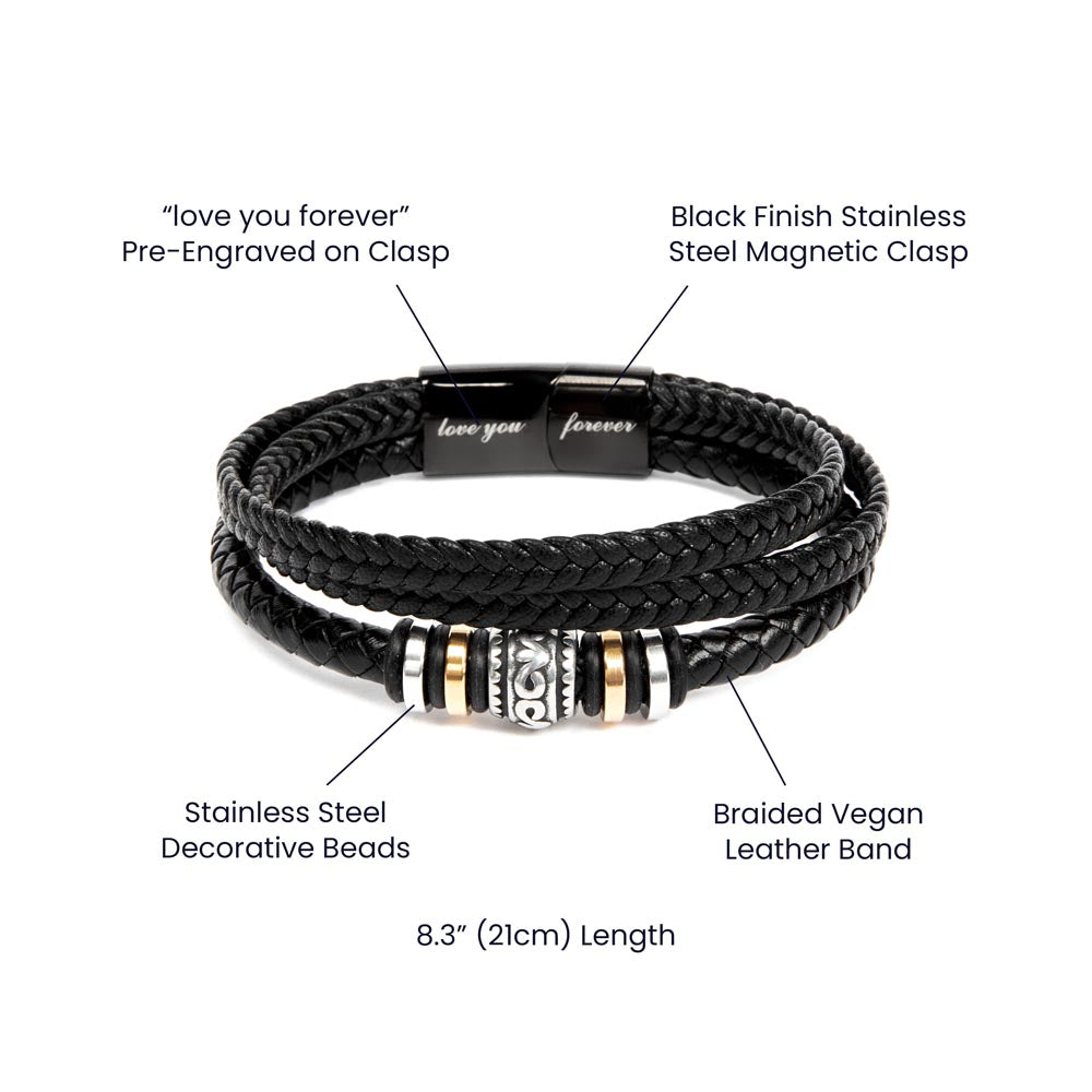 To My Son I This Old Lion Will Always Have Your Back I Love You Forever Bracelet I Gift For Son From Dad