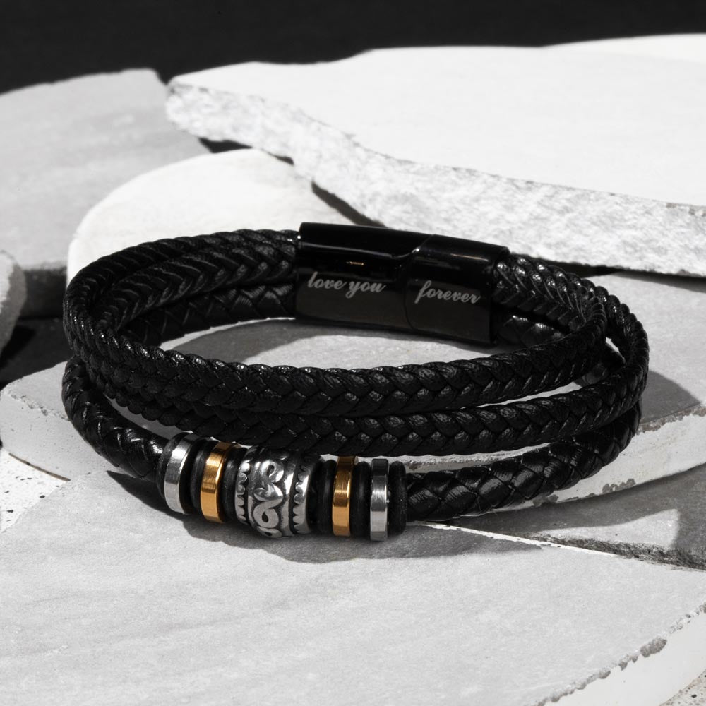 Men's "Love You Forever" Bracelet, Son Remember To Be Awesome, Perfect Gift For Son