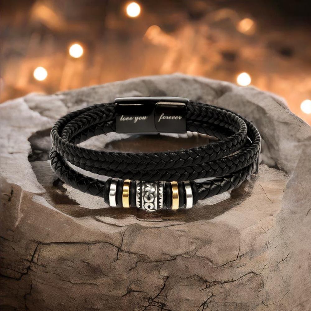 Men's "Love You Forever" Bracelet, Son Just Do Your Best, Unique Gift For Son From Parents