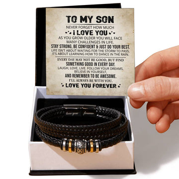 Men's "Love You Forever" Bracelet, Son Just Do Your Best, Unique Gift For Son From Parents