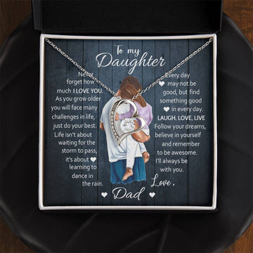 Unique Gift Idea For Daughter, Forever Love Necklace, Daughter Laugh Love Live