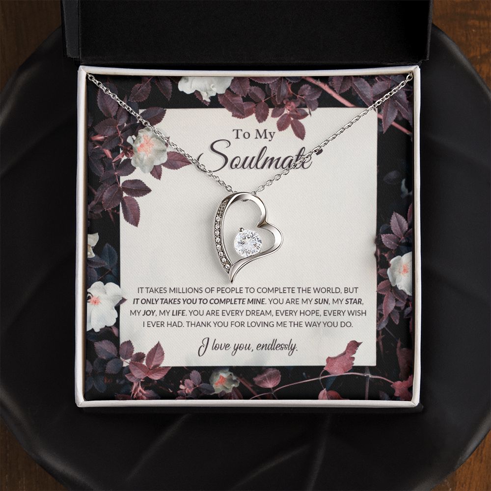 To My Soulmate - I Love You Endlessly, Forever Love Necklace