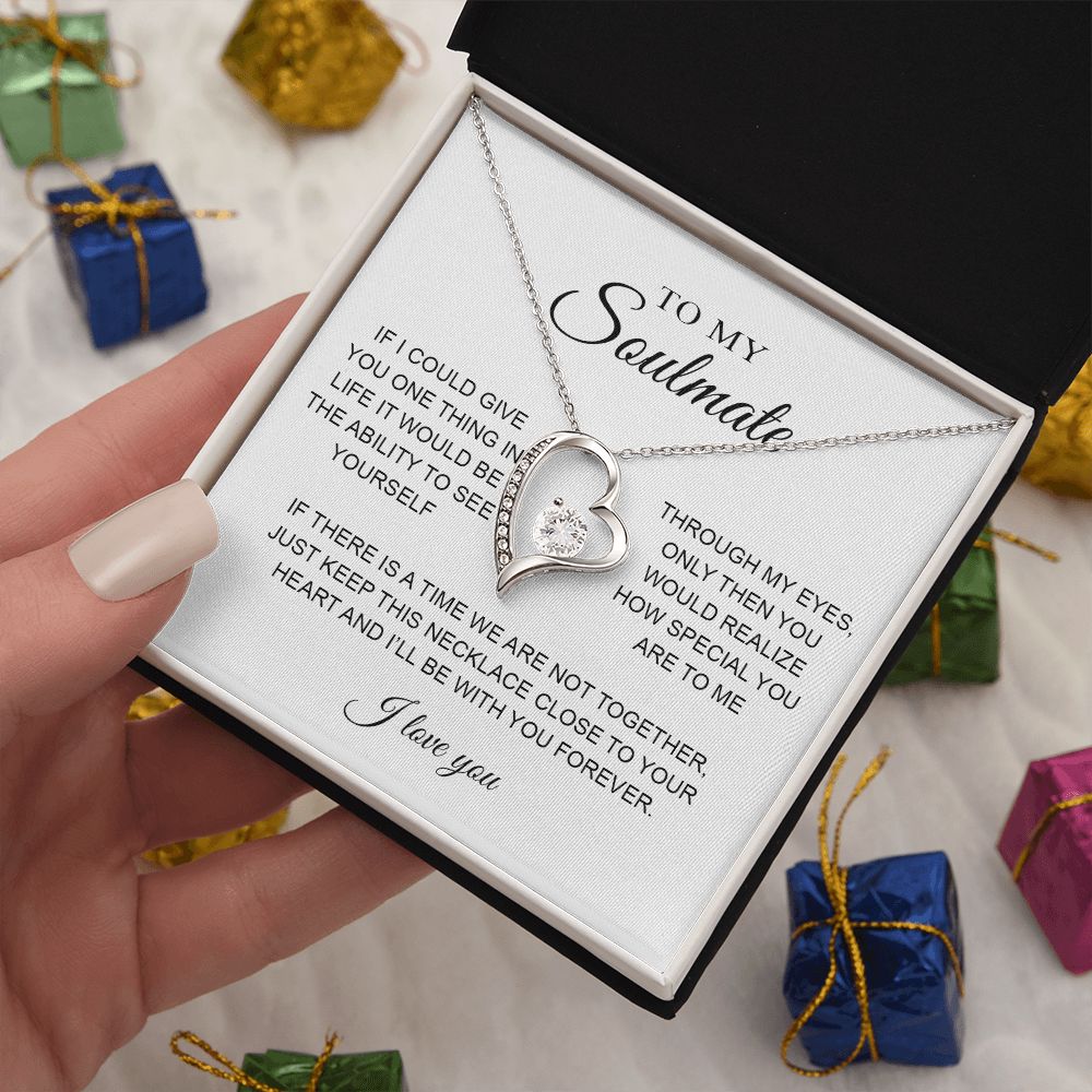 To My Soulmate | I Will Be With You Forever | Romantic Gift For Your Soulmate| Forever Love Necklace