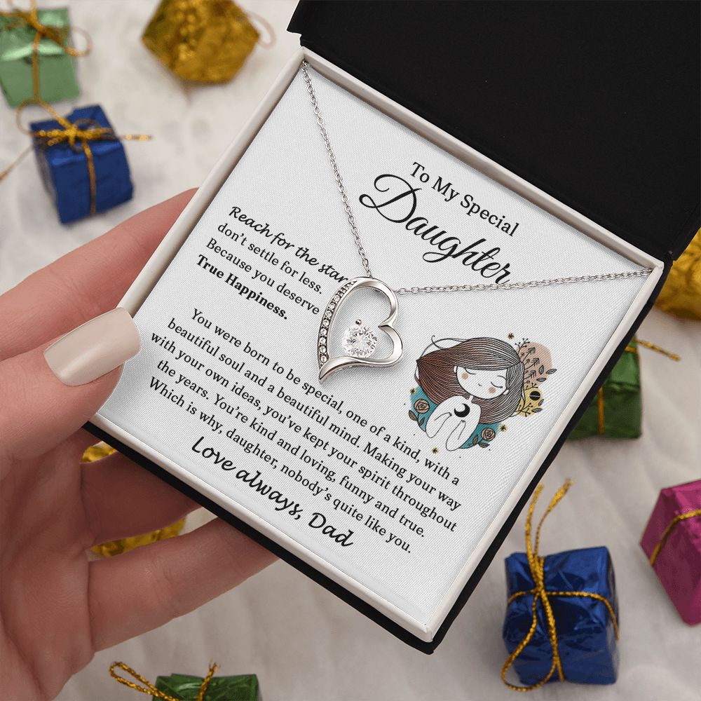 To My Special Daughter | Reach For The Stars | Forever Love Necklace