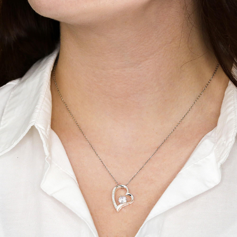 To My Daughter - Proud Of You, Forever Love Necklace Gift