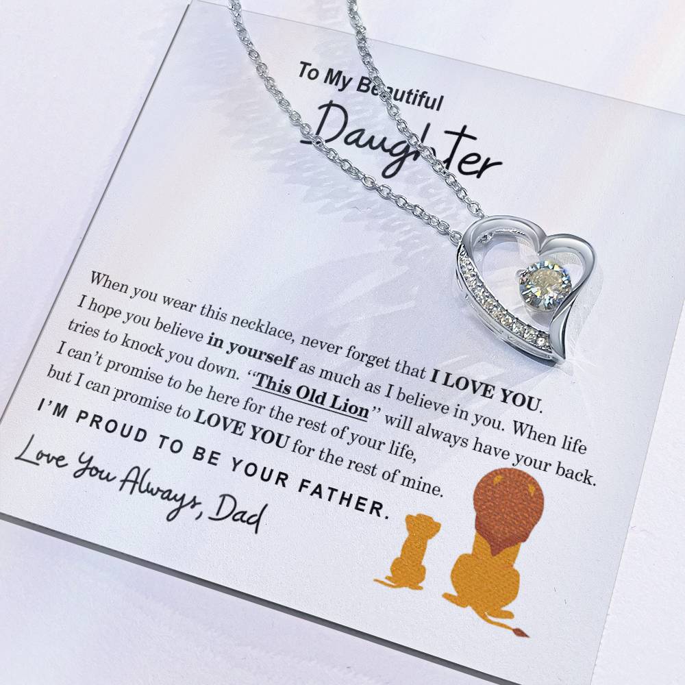 To My Daughter | Proud To Be Your Father | Forever Love Necklace | Father to Daughter Gift