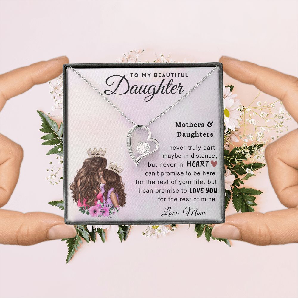 To My Beautiful Daughter From Mom | Proud Of You | Forever Love Necklace
