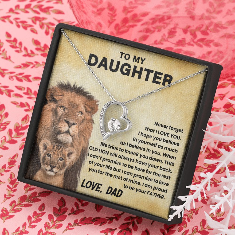 Daughter Proud To Be Your Father | Forever Love Necklace | Gift For Daughter From Dad