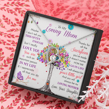 To My Loving Mom, Important Person In My Life,  Forever Love Necklace