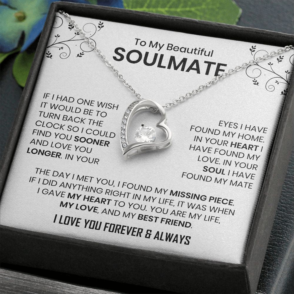 To My Beautiful Soulmate | If I Had One Wish | Forever Love Necklace