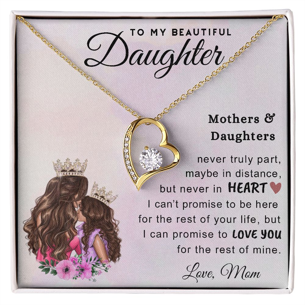 To My Beautiful Daughter From Mom | Proud Of You | Forever Love Necklace