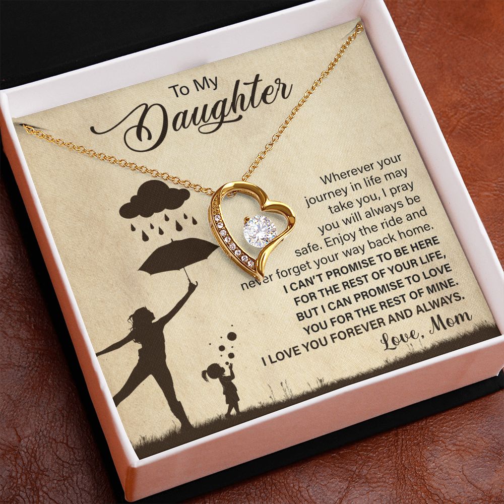 Daughter Way Back Home, Forever Love Necklace, Gift for Daughter from Mom