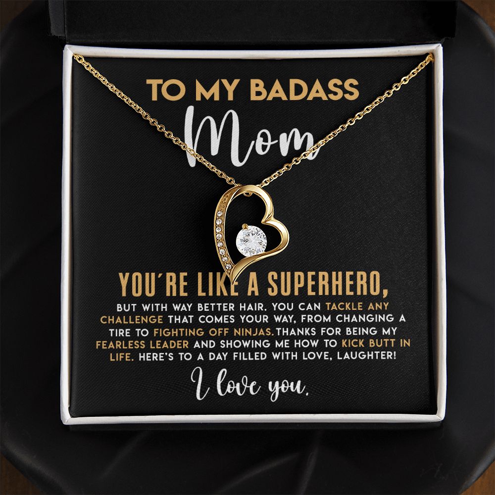 Mom Like A Superhero, Forever Love Necklace, Mother's Day Gift Idea