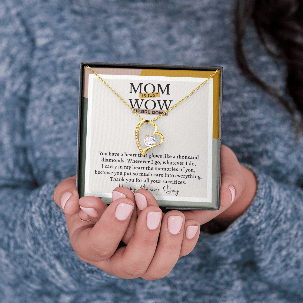 Mom Is Just Wow Upside Down | Forever Love Necklace
