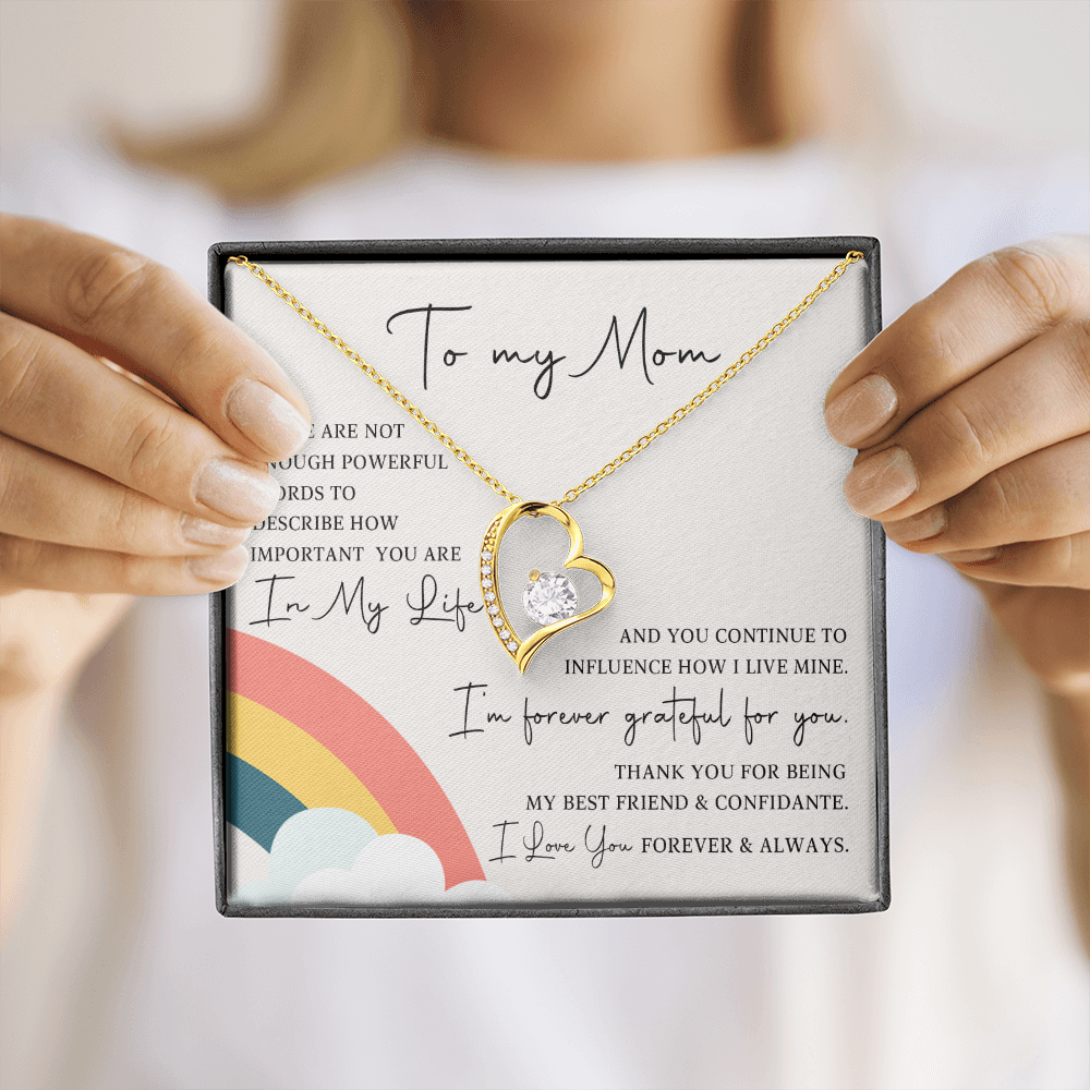 To My Mom | Forever Grateful For You | Forever Love Necklace