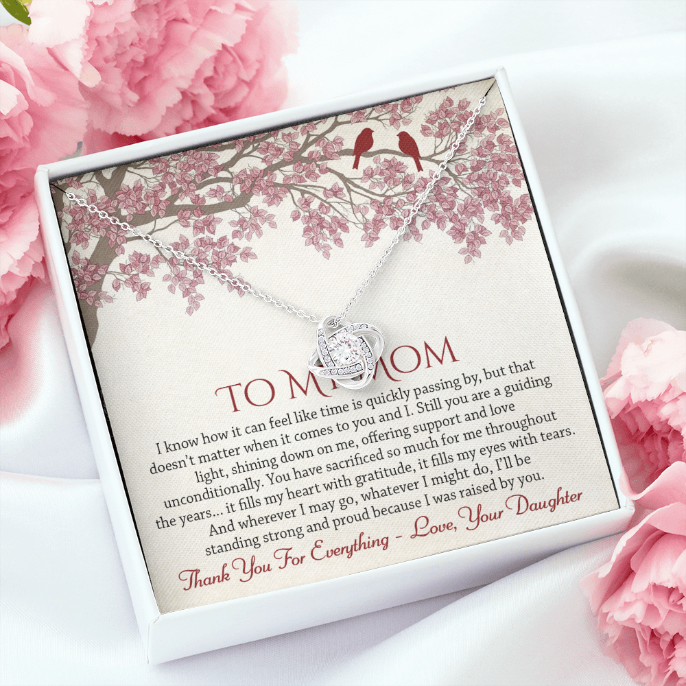 To My Mom | Raised By You | Love Knot Necklace