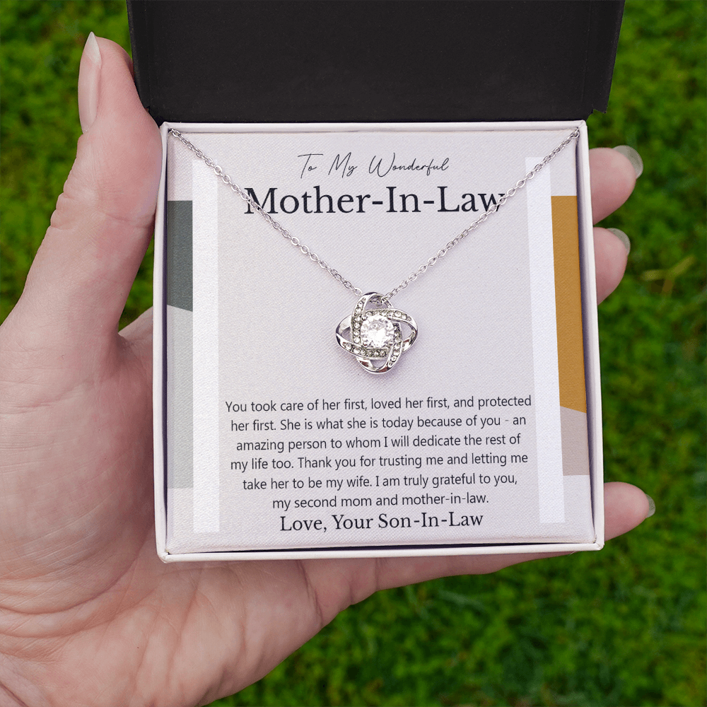 To My Mother-In-Law | Grateful To You | Love Knot Necklace