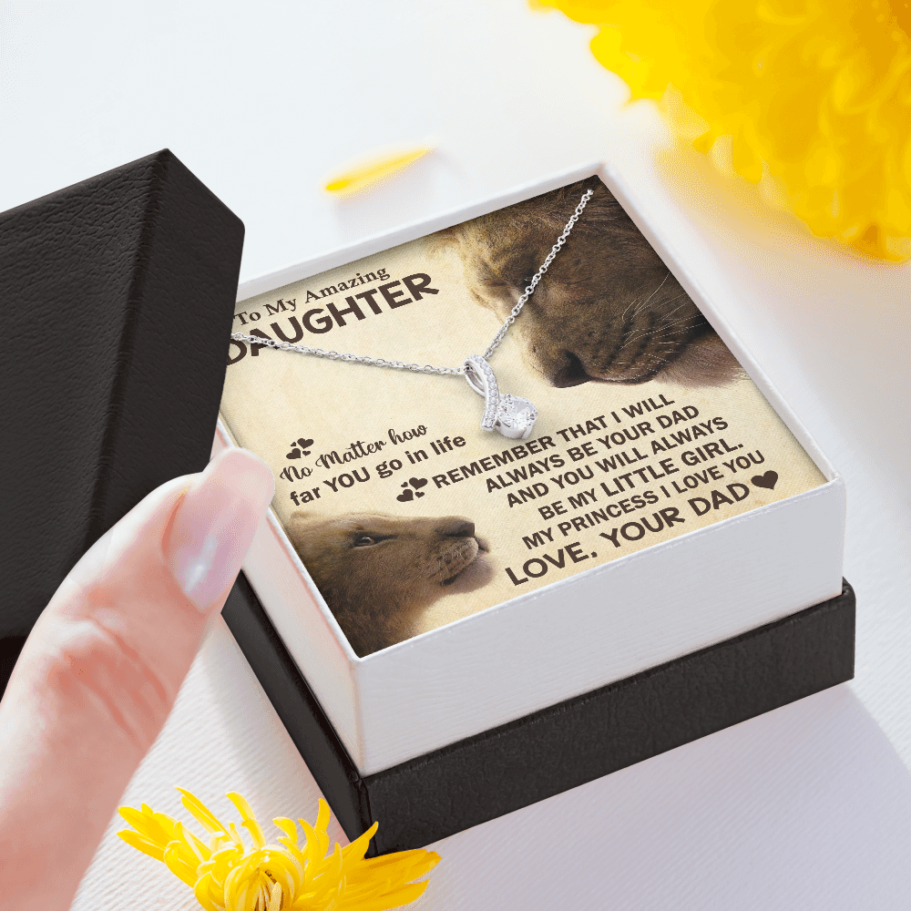 To My Amazing Daughter | My Little Girl Necklace | Jewelry Gift for Daughter