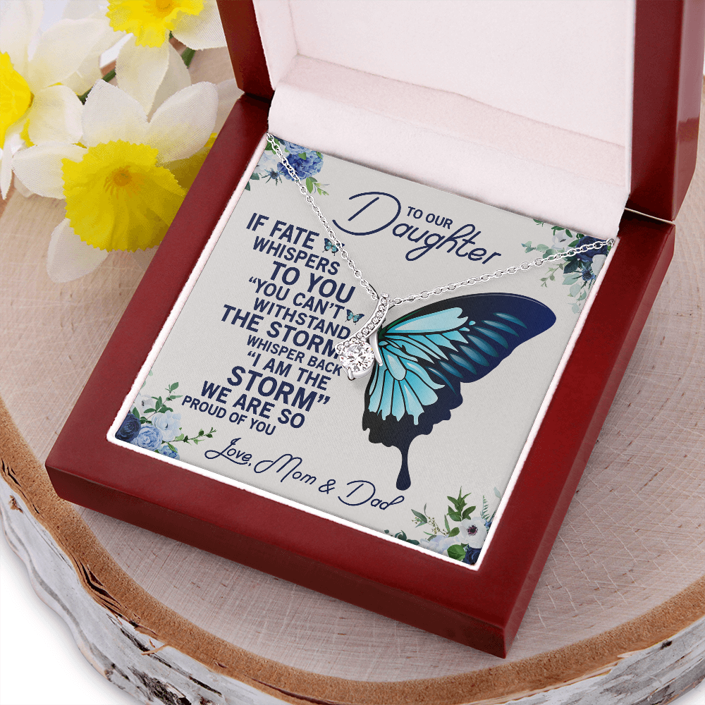 To Our Daughter | I Am The Storm | Necklace Gift For Daughter