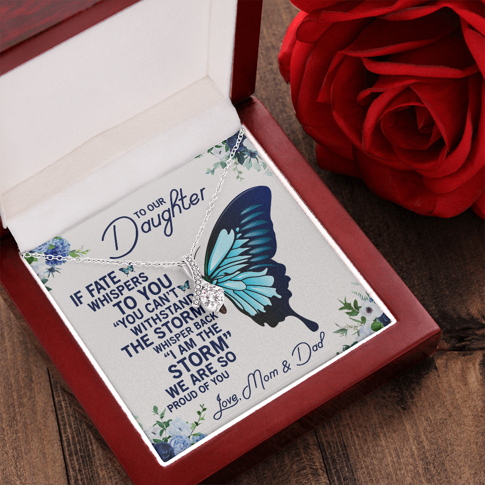 To Our Daughter | I Am The Storm | Necklace Gift For Daughter