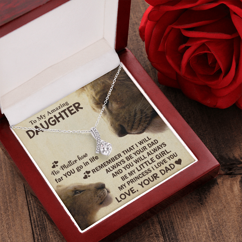 To My Amazing Daughter | My Little Girl Necklace | Jewelry Gift for Daughter
