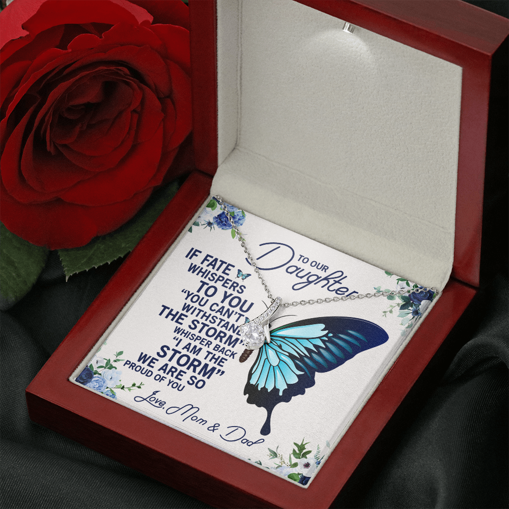 To Our Daughter | I Am The Storm | Necklace Gift For Daughter