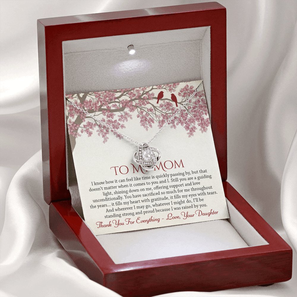 To My Mom | Raised By You | Love Knot Necklace