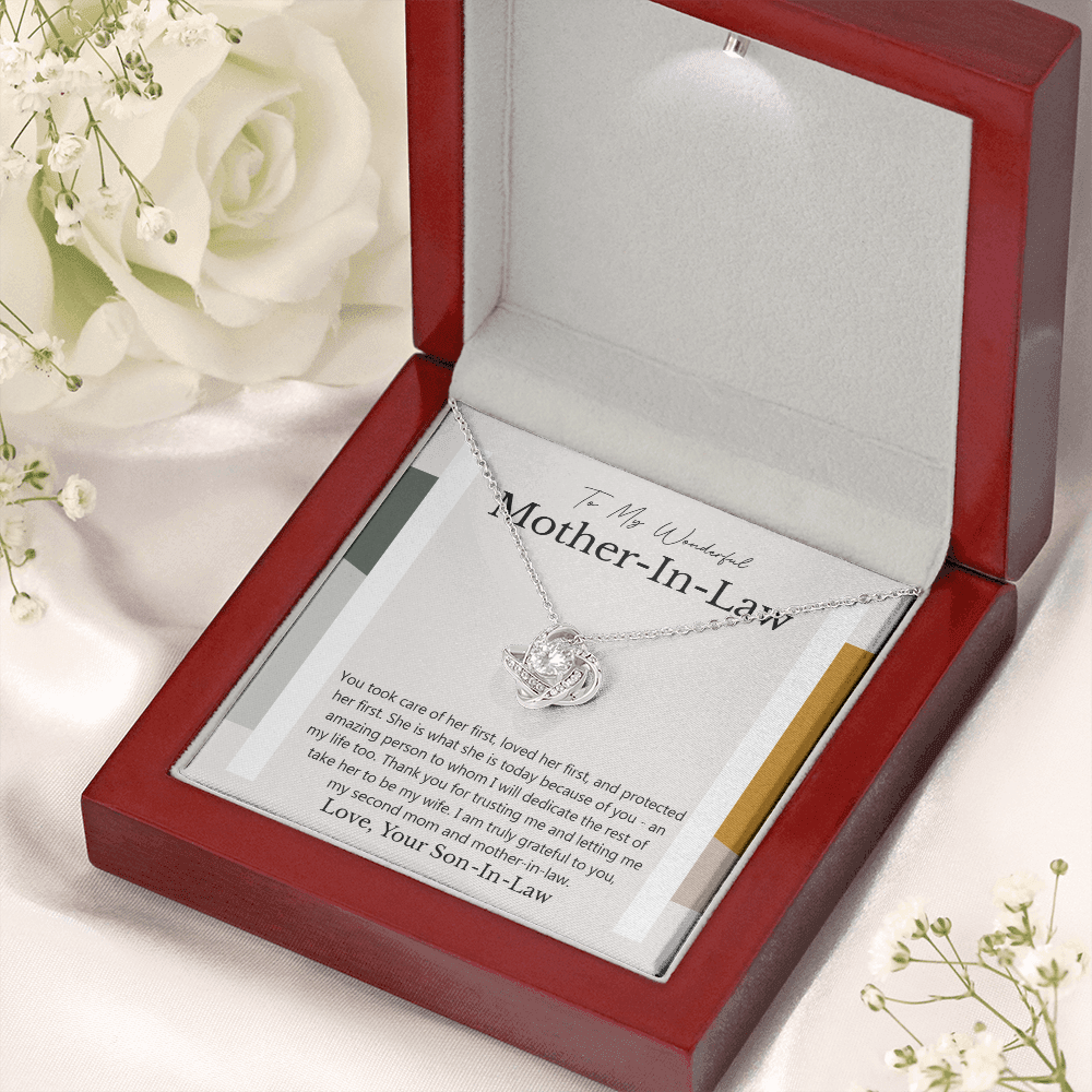 To My Mother-In-Law | Grateful To You | Love Knot Necklace