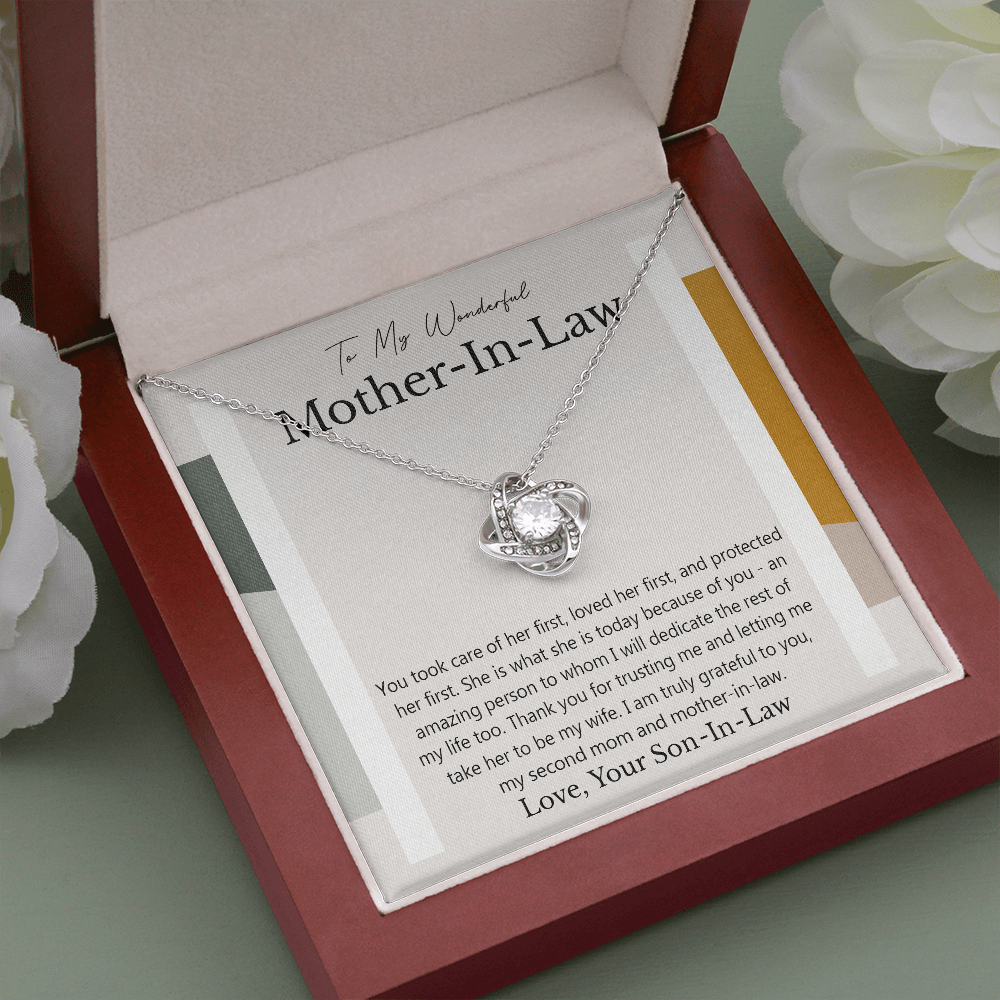 To My Mother-In-Law | Grateful To You | Love Knot Necklace