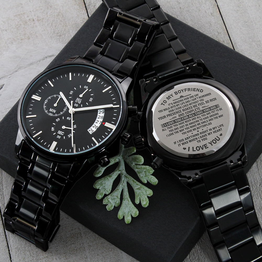 To My Boyfriend My Heart To You Watch Gift, Valentines Day Gift For Boyfriend, Watch for Boyfriend
