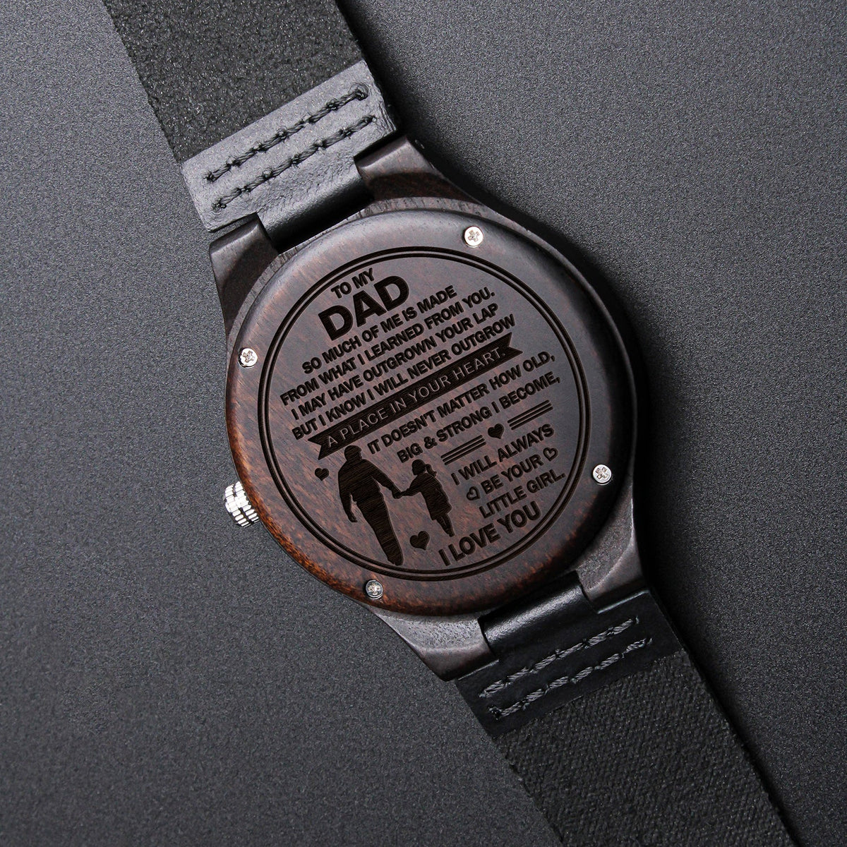 To My Dad | A Place In Your Heart | Engraved Wooden Watch