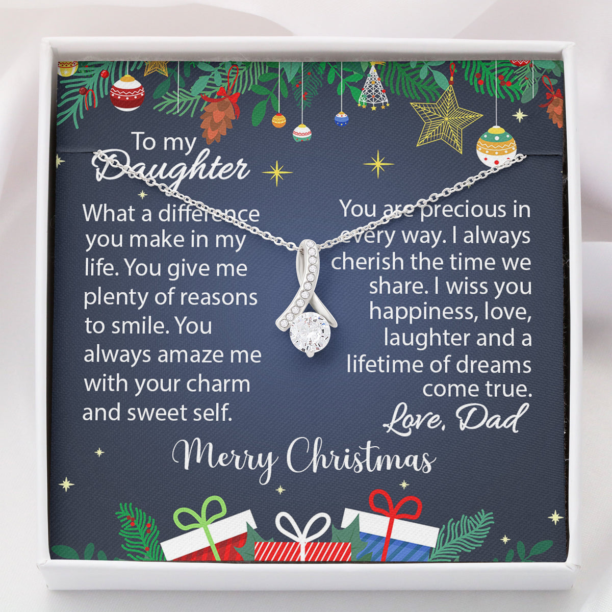 To My Daughter | Merry Christmas | Necklace