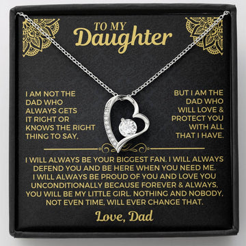 To My Daughter - Love Dad - Forever Love Necklace Gift Set