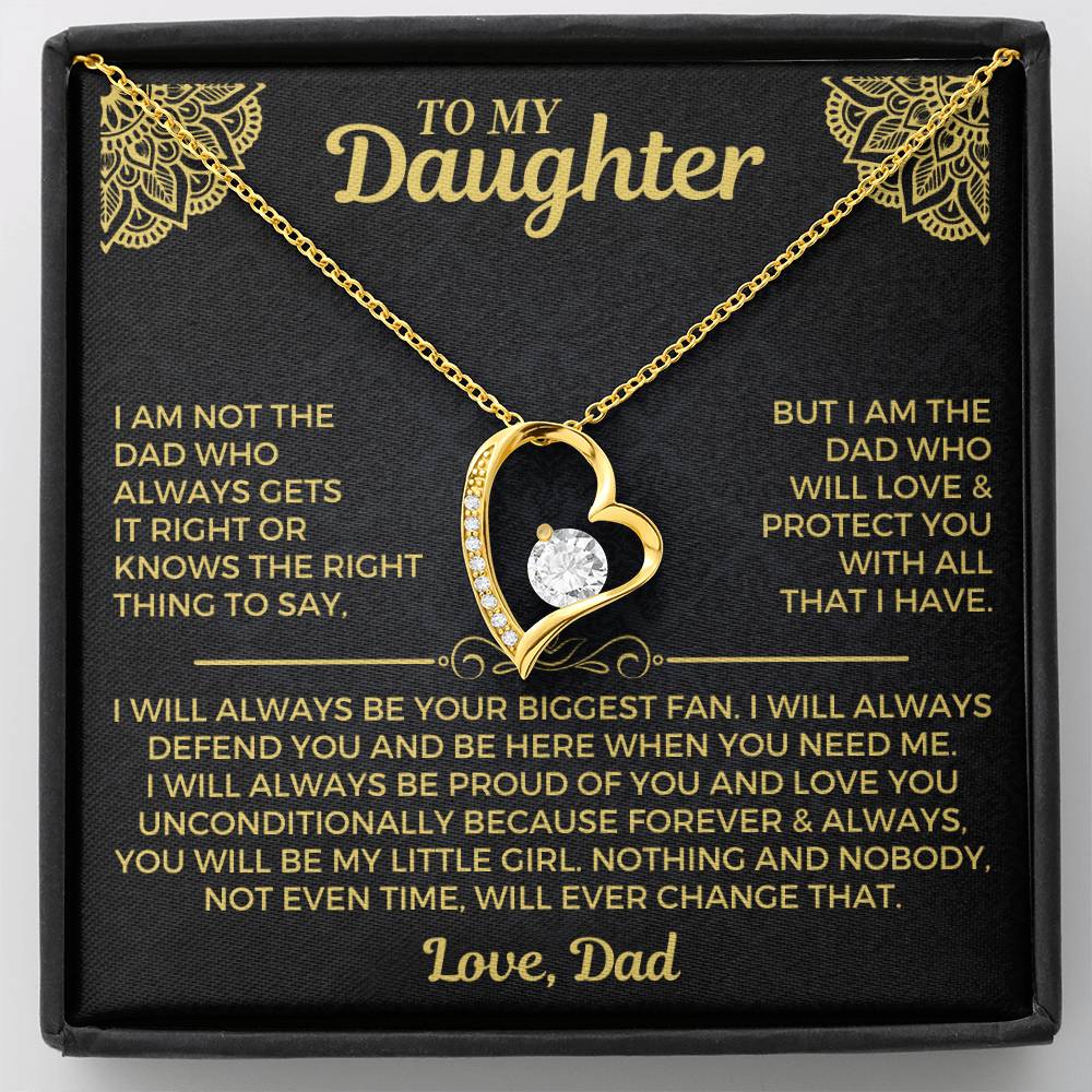 To My Daughter - Love Dad - Forever Love Necklace Gift Set