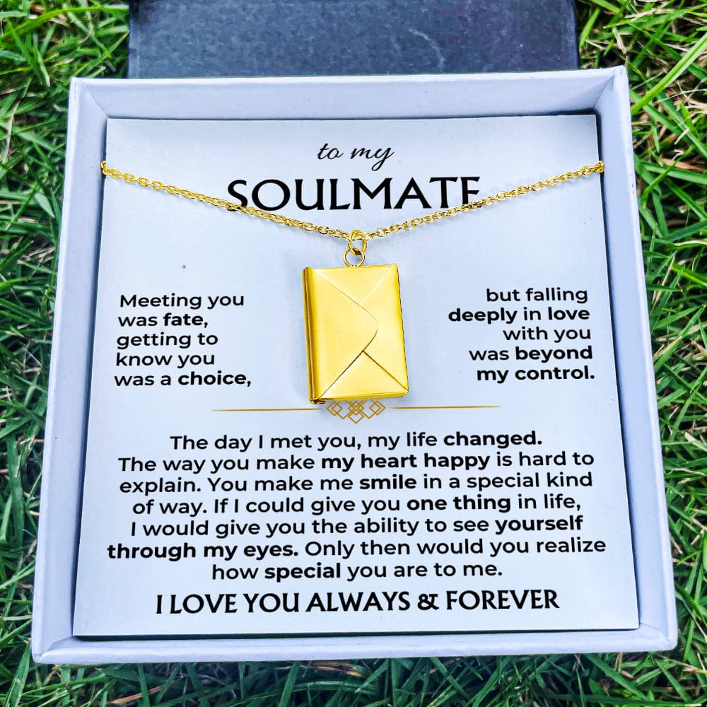 To My Soulmate - Love Letter Necklace - Beautiful Gift Set