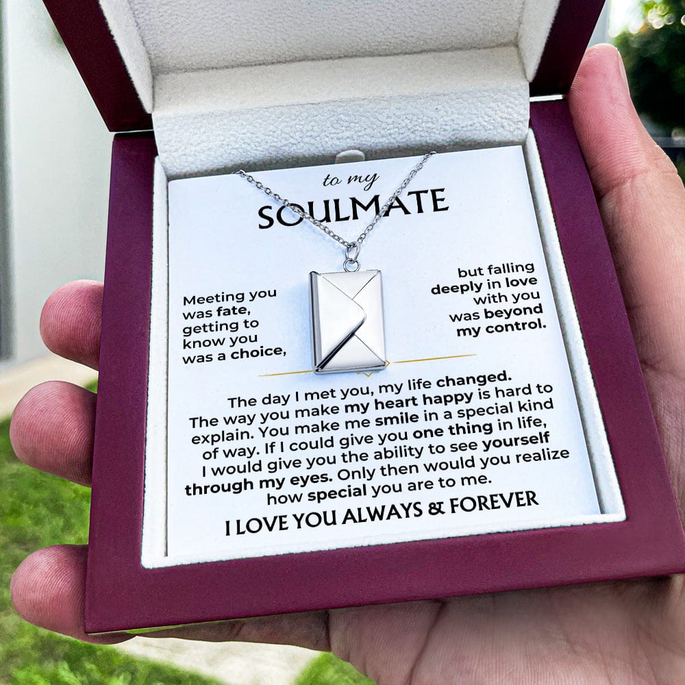 To My Soulmate - Love Letter Necklace - Beautiful Gift Set
