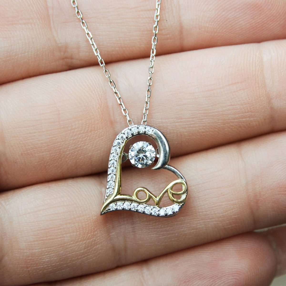 Daughter Believe In Yourself, Love Dancing Necklace, Best Gift For Daughter