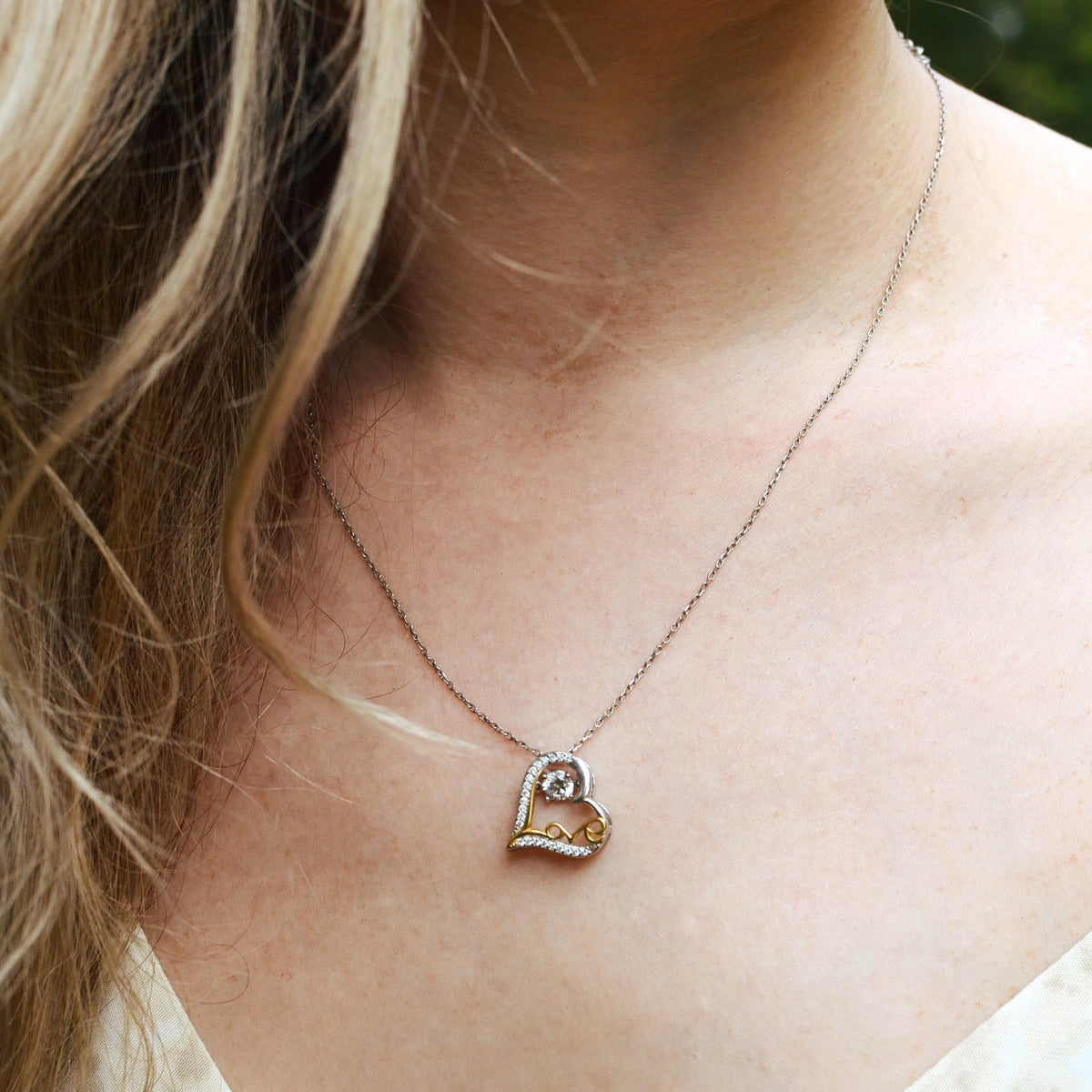 Beautiful Daughter I Love You, Love Dancing Necklace, Best Gift For Daughter