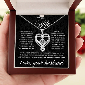 To My Wife | Forever In My Heart | Necklace & Luxury Led Gift Box