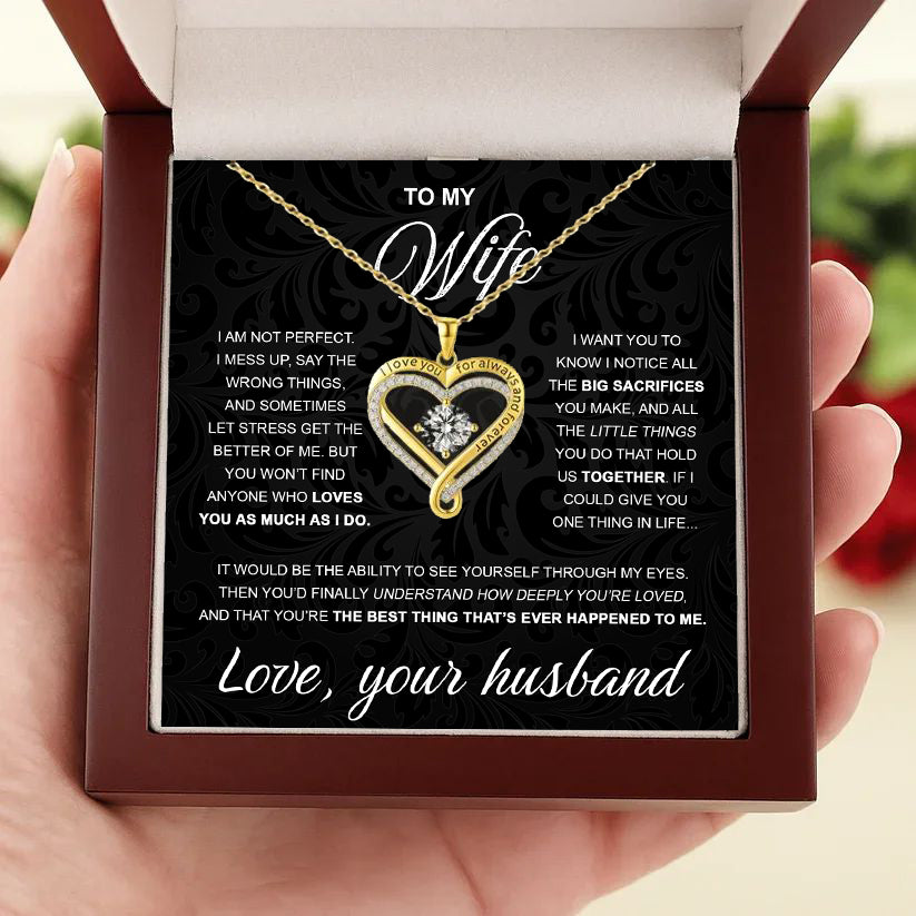 To My Wife | Forever In My Heart | Necklace & Luxury Led Gift Box