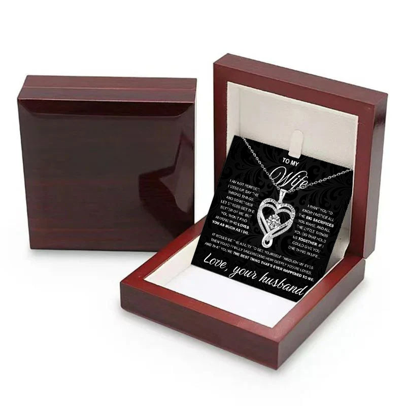 To My Wife | Forever In My Heart | Necklace & Luxury Led Gift Box