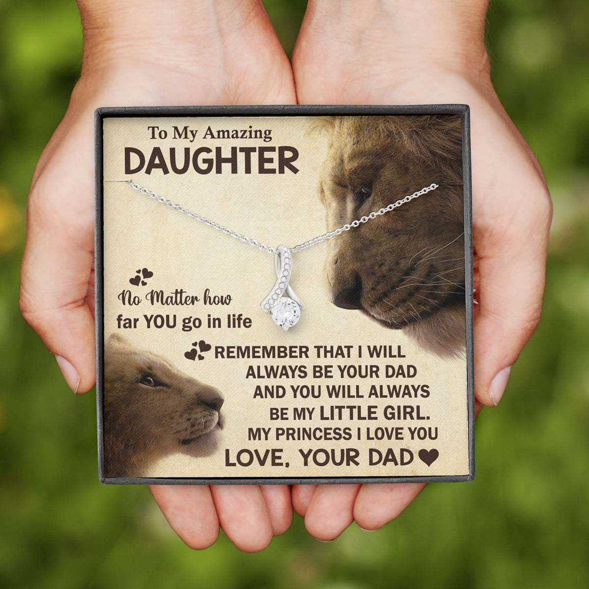 To My Amazing Daughter | My Little Girl Necklace | Jewelry Gift for Daughter